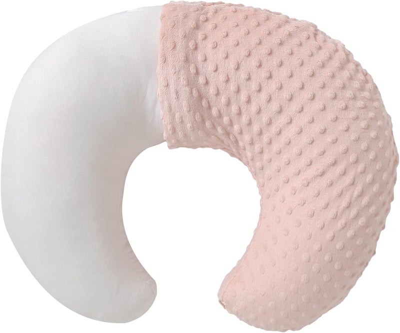 Aullar Pillowcase for Nursing Pillow and Positioner for Breastfeeding and Bottle Feeding, Propping Baby, Tummy Time, Baby Sitting Support, Awake-Time Support, Pillow Cover Only (Light Pink) - Image 5